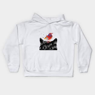 Peeking cat Kids Hoodie